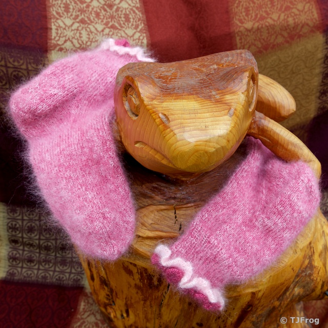 Wooden Frog & Socks
